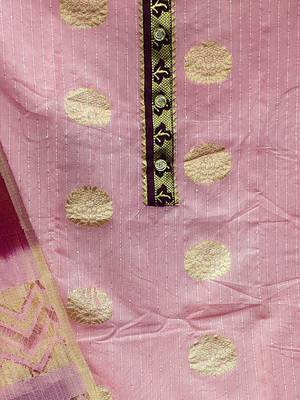 ethnic motifs woven design unstitched dress material 4