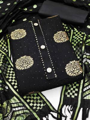 ethnic motifs woven design unstitched dress material 1