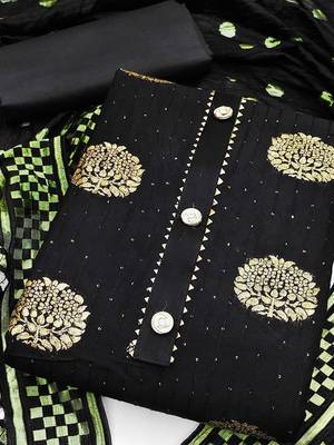 ethnic motifs woven design unstitched dress material 2