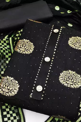 ethnic motifs woven design unstitched dress material