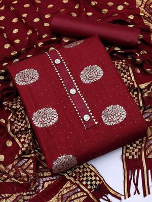 ethnic motifs woven design unstitched dress material 1
