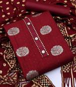 ethnic motifs woven design unstitched dress material