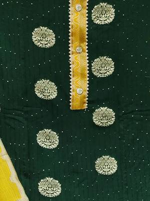 ethnic motifs woven design unstitched dress material 3