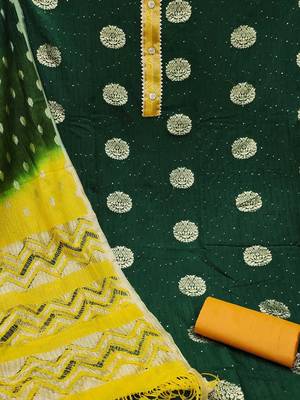 ethnic motifs woven design unstitched dress material 4
