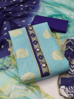 woven design unstitched dress material 1