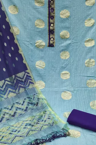woven design unstitched dress material