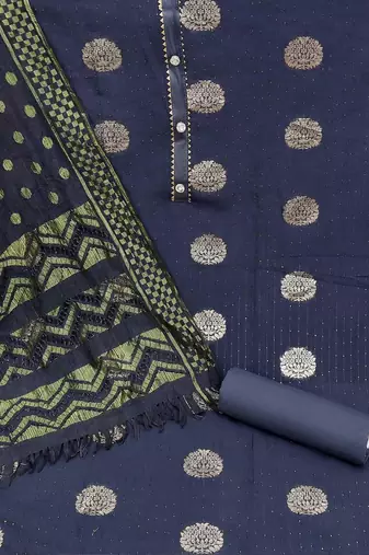 woven design unstitched dress material