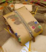 floral woven design zari unstitched dress material