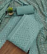 embroidered unstitched dress material