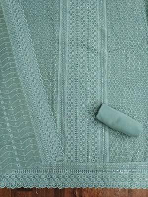 embroidered unstitched dress material 3
