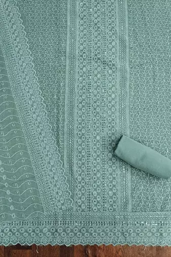 embroidered unstitched dress material