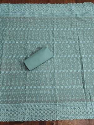embroidered unstitched dress material 4