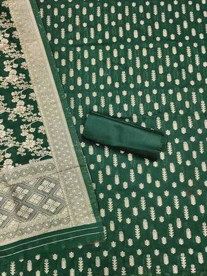 ethnic motifs woven design unstitched dress material 3