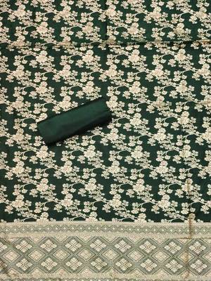 ethnic motifs woven design unstitched dress material 4