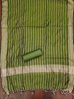 white and green unstitched dress material 4