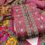 women pink printed geometric dress material