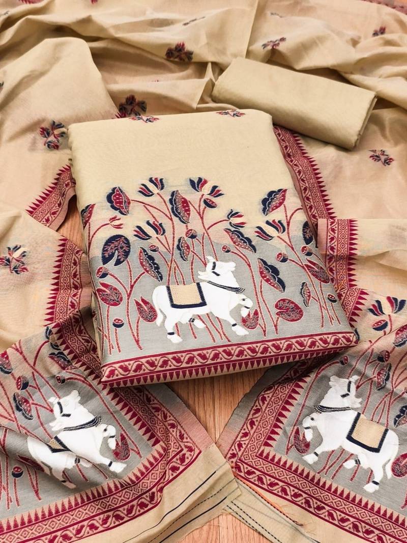 embroidered organza unstitched dress material