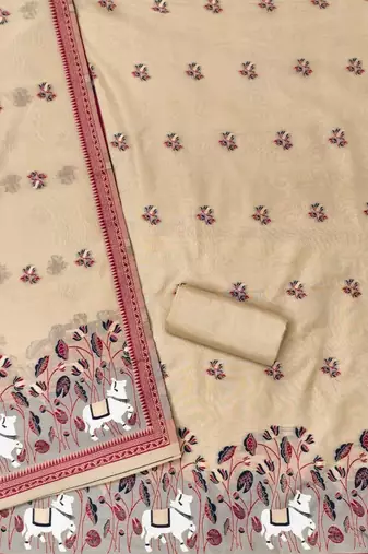 embroidered organza unstitched dress material