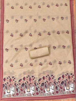 embroidered organza unstitched dress material 4