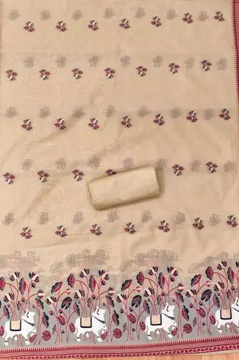 embroidered organza unstitched dress material