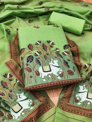 embroidered organza unstitched dress material 2