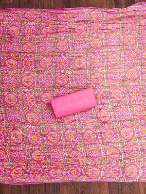 floral embroidered zari unstitched dress material 5