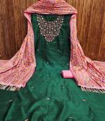 embroidered zari unstitched dress material