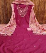 floral embroidered unstitched dress material