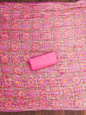 floral embroidered unstitched dress material 5