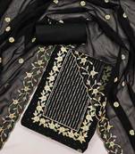 ethnic motifs embroidered thread work detailed unstitched dress material