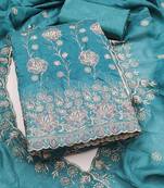 embroidered unstitched dress material