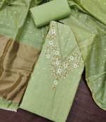 embellished unstitched dress material