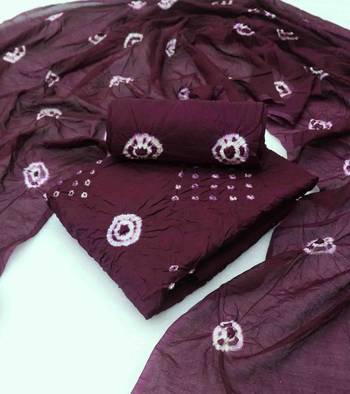 bandhani dyed unstitched dress material 3