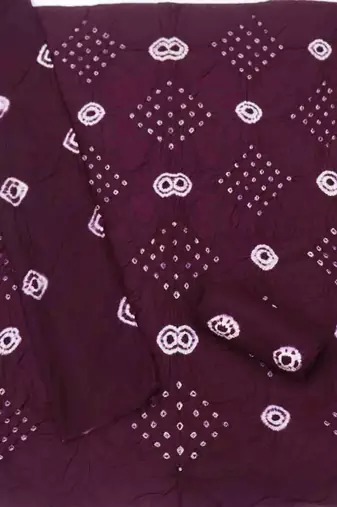 bandhani dyed unstitched dress material