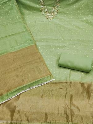 embellished unstitched dress material 3
