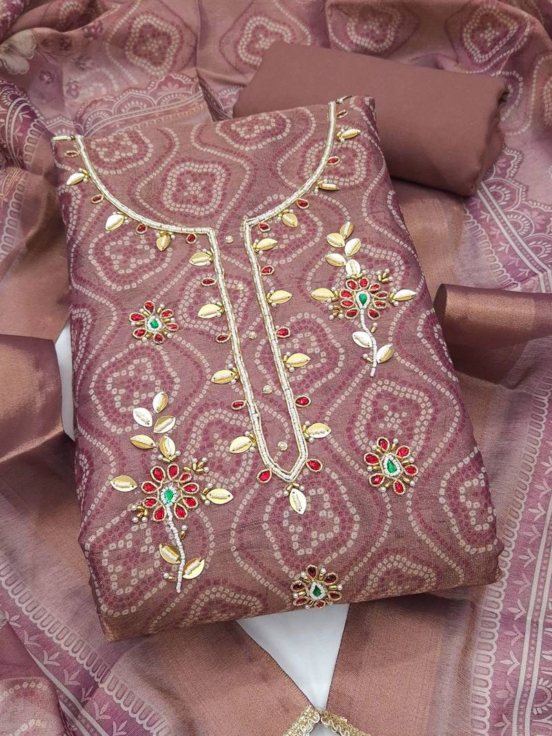 printed unstitched dress material