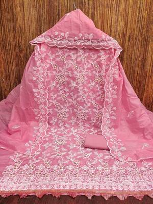 embroidered unstitched dress material 2