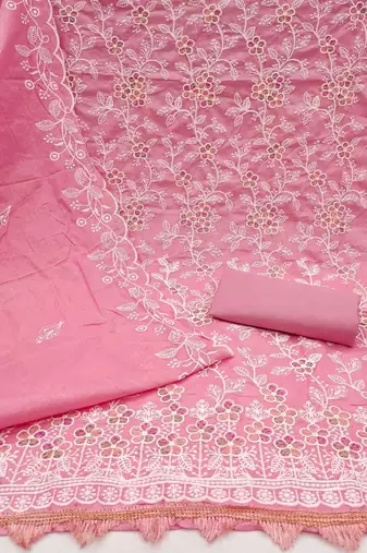 embroidered unstitched dress material