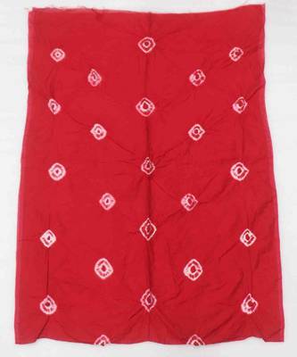 bandhani dyed unstitched dress material 4