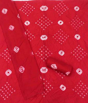 bandhani dyed unstitched dress material 5