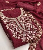 embroidered unstitched dress material