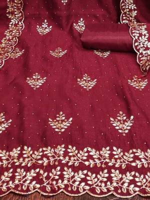 embroidered unstitched dress material 4