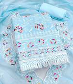 embroidered unstitched dress material