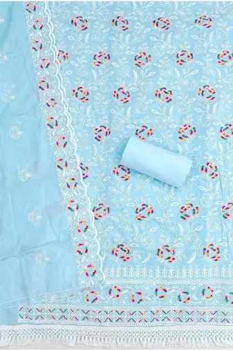 embroidered unstitched dress material