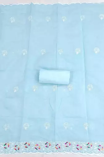 embroidered unstitched dress material