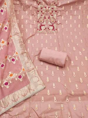 embroidered cotton unstitched dress material 3