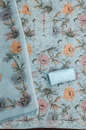 embroidered unstitched dress material