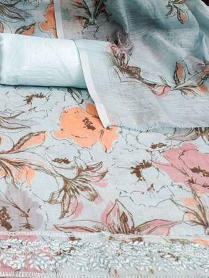embroidered unstitched dress material 4