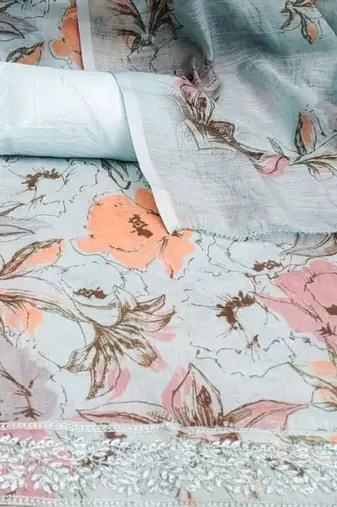embroidered unstitched dress material
