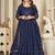 embroidered semi-stitched dress material